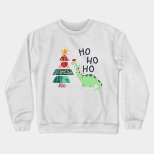 Santa Dinosaur - Christmas Lights - Tree gifts Crewneck Sweatshirt